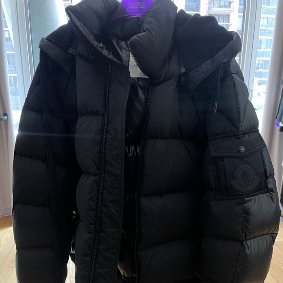 MONCLER Black paneled hooded jacket black - Picture 1 of 13